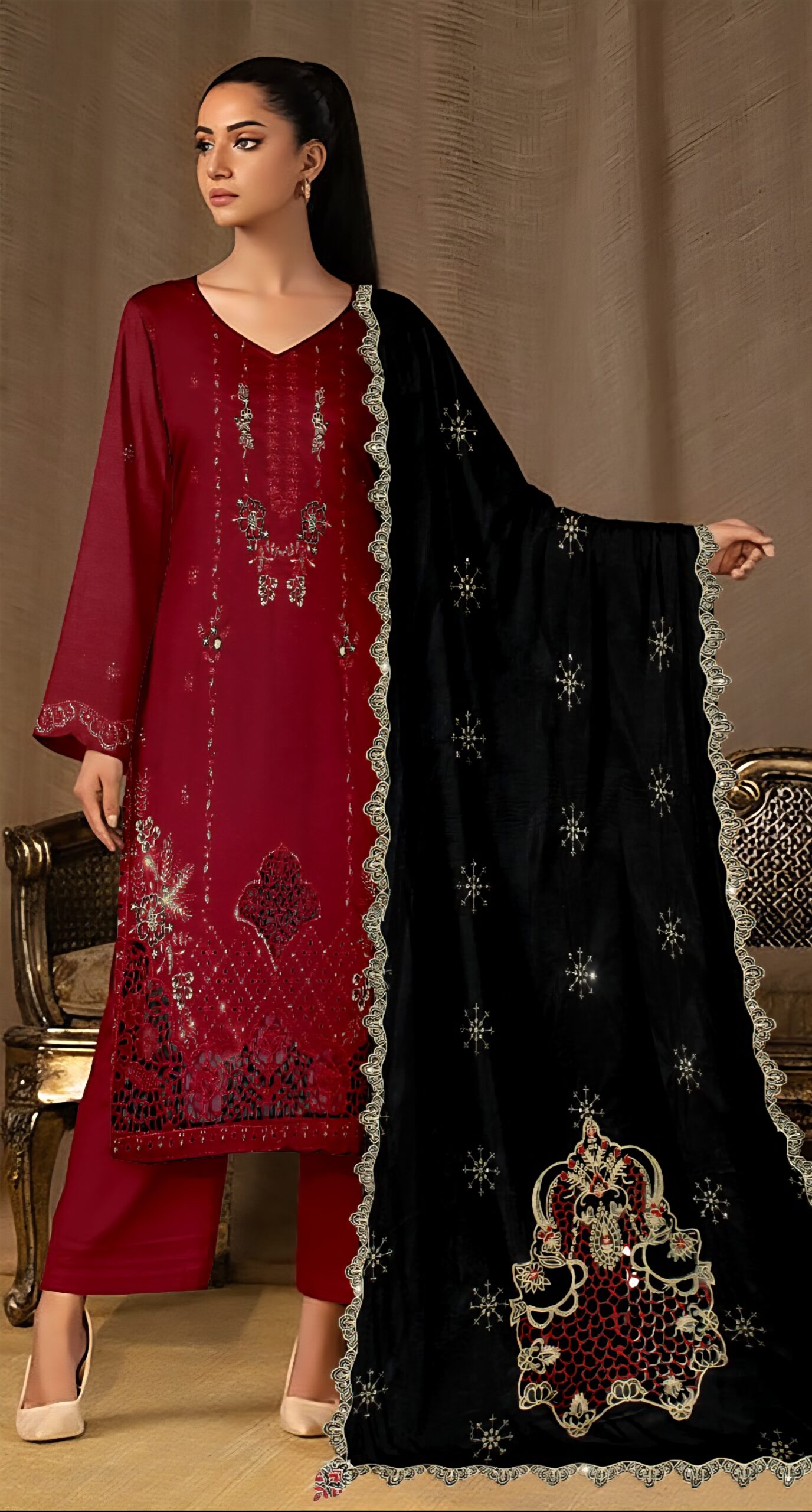 IMG-20251215-WA0039 (1) Baroque 3pcs Article With 9000 Micro Velvet Shawl - Image 1