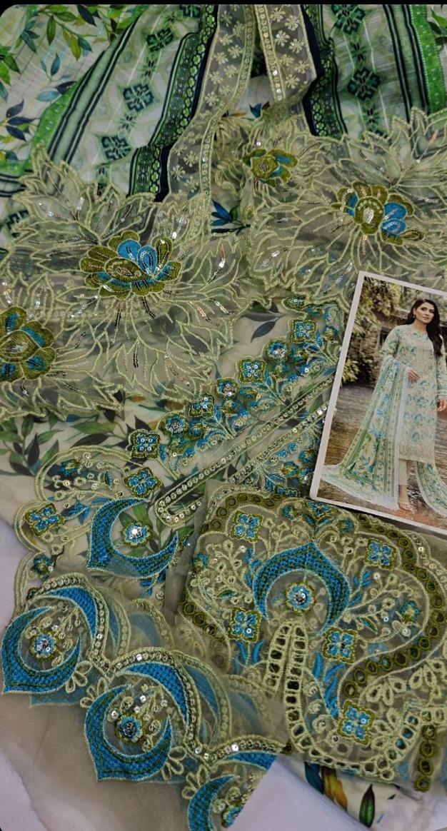 Oplus_16908288 Bin Saeed 3Pcs Lawn Article - Image 1