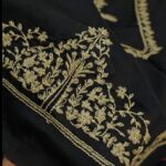 Jet Black Two-Piece Lawn Suit with Stylish Embroidery