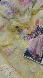 Maria B 3Pcs Lawn Article  ButterFly Design - Image 2