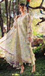 Maria B 3Pcs Lawn Article  ButterFly Design - Image 5