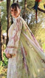 Maria B 3Pcs Lawn Article  ButterFly Design - Image 3